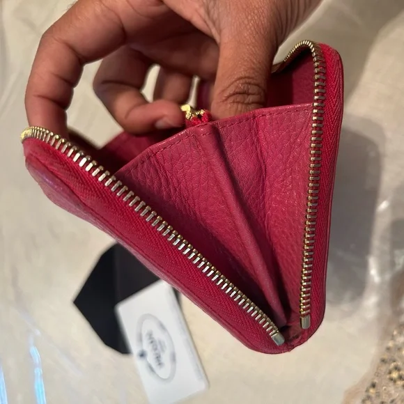 EUC Prada Milano Pink Long Zip Round Wallet - Picture 11 of 12